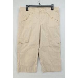 Lucky Brand Capri Pants Women's Size 8 29 Khaki Cotton Dungarees America